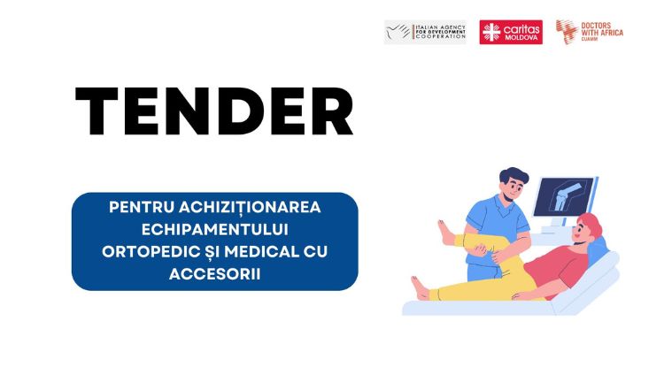 Tender pentru achiziționarea echipamentului ortopedic și medical cu accesorii